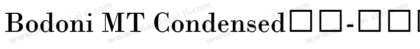 Bodoni MT Condensed字体字体转换